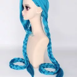 Cosplayshow League Of Legends Jinx 's Pelucas Azules Juego De Halloween Disfraces De Cosplay