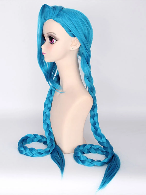 Cosplayshow League Of Legends Jinx 's Pelucas Azules Juego De Halloween Disfraces De Cosplay 3 Cosplayshow League Of Legends Jinx 's Pelucas Azules Juego De Halloween Disfraces De Cosplay