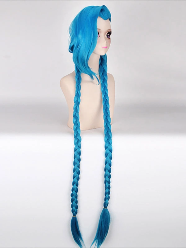 Cosplayshow League Of Legends Jinx 's Pelucas Azules Juego De Halloween Disfraces De Cosplay 4 Cosplayshow League Of Legends Jinx 's Pelucas Azules Juego De Halloween Disfraces De Cosplay - Imagen 2