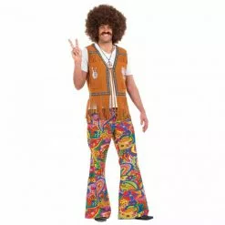 Disfraz Hippie Hombre - Pantalón De Colores