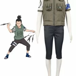 Cosplayshow Halloween Disfraz Carnaval Traje Para Cosplay De Naruto De Nara Shikamaru De Naruto Con Top+con Chaleco+con Chaleco+con Pantalones Carnaval