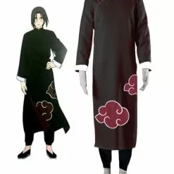 Cosplayshow Halloween Disfraz Carnaval Traje Para Cosplay De Naruto De Uchiha Itachi De Naruto Con Pantalones+Vestido Largo Carnaval