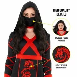 Womens Dragon Ninja Playsuit Costume 9 Womens Dragon Ninja Playsuit Costume -Tienda Cosplayshow 887513098874.pt02