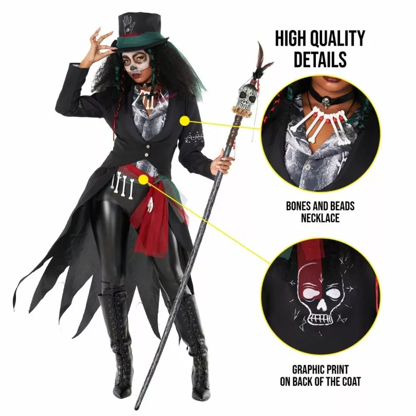 Womens Voodoo Priestess Costume 8 Womens Voodoo Priestess Costume - Imagen 6