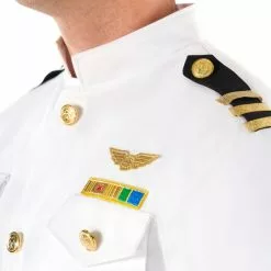 Mens White Officer Suit Costume 13 Mens White Officer Suit Costume -Tienda Cosplayshow mcmwo naval officer closeup