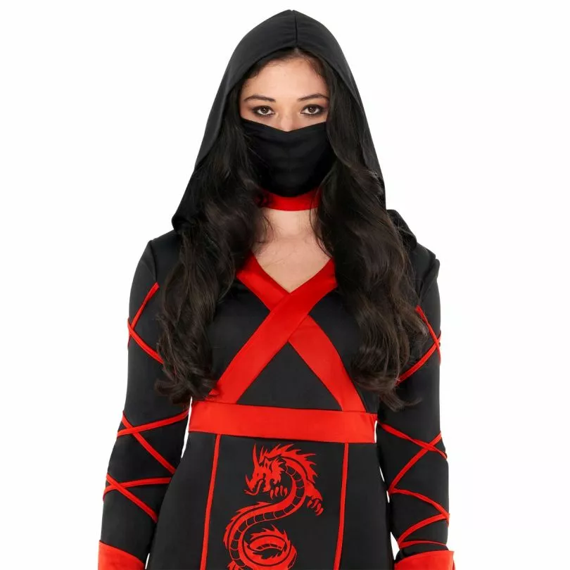 Womens Dragon Ninja Playsuit Costume 4 Womens Dragon Ninja Playsuit Costume - Imagen 2